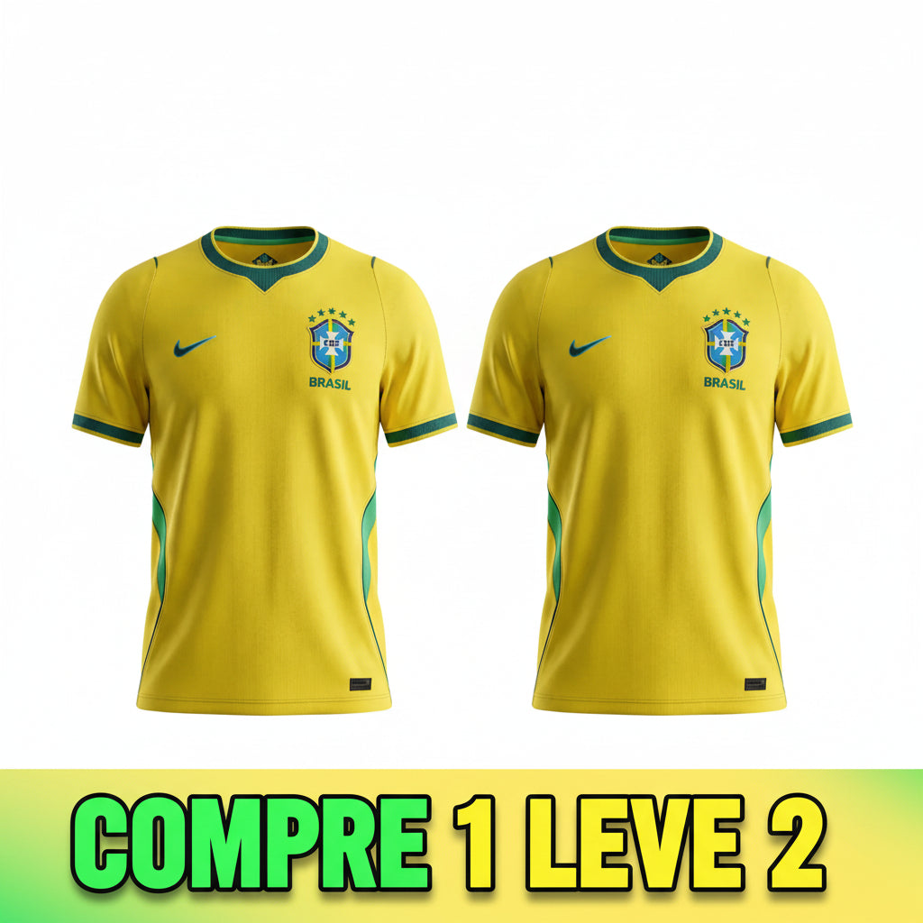 Camisa Seleção Brasileira Home 26/27 - Compre 1 leve 2